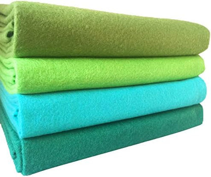 4pcs Thick 1.4mm Soft Felt Fabric Sheet Assorted Color Felt Pack DIY Craft Sewing Squares Nonwoven Patchwork (92x90cm Green) - Image 4