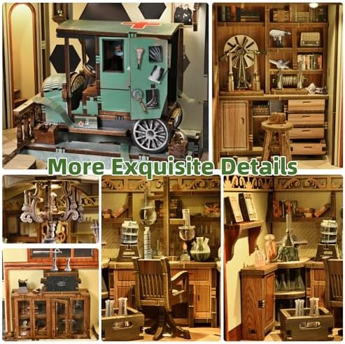 MiniCity Book Nook Kit, DIY Miniature Dollhouse Book Nook Kit with Dust Cover and LED Light-The Radium Lady - Image 3