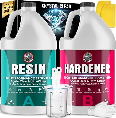 Beast Bond Epoxy Resin Ultra-Gloss 1 Gallon Kit, Crystal Clear by BEAST+BOND