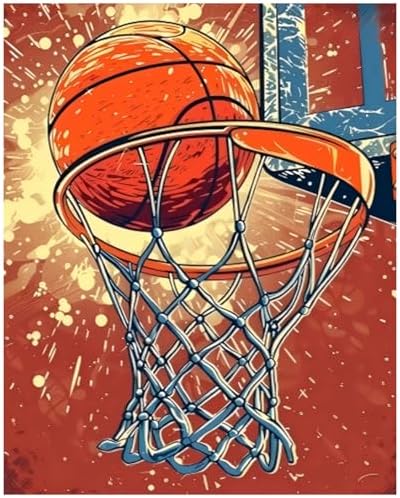 Aestalrcus Basketball Paint by Numbers Kit for Adults Beginner, 16x20inch by Aestalrcus