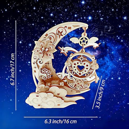 3D Wooden Puzzles for Adults Teens DIY Music Box Wood Model Kit Craft Kits - Image 6