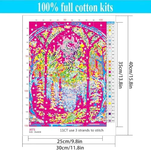 WUSARPLY Starry Night Stamped Cross Stitch Kits for Beginners Adults - Image 6