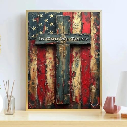 koemhxb American Flag Paint by Numbers Kit for Adults, Patriotic Painting by Numbers, Adult Cross Paint by Number Kits Suitable for Gifts and Interior Decor 16x20 Inch (Without Frame) - Image 3