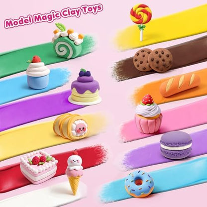 Air Dry Clay Kit for Kids Dessert Craft Set 12 Colors - Image 4