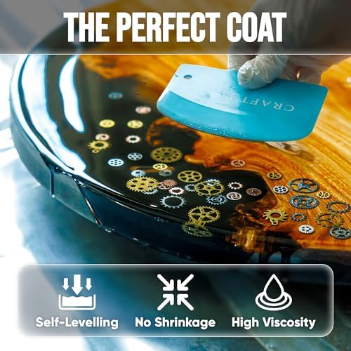 Craft Resin Table Top Epoxy Resin Kit - Ultra Clear, High-Gloss, 2 Gallon - Image 4