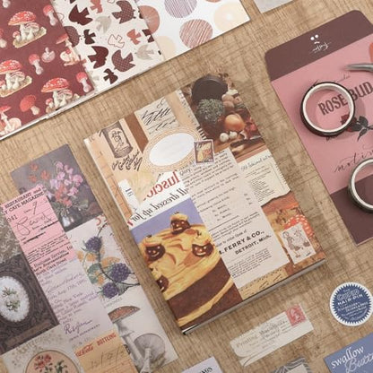 Upgraded Scrapbook Photo Album Supplies Kit with Tweezers and Glue Tape – Vintage Aesthetic Junk Journal Kit, Large Scrapbooking Paper, Sticker Pack, Notebook, DIY Craft, Gift for Adults (Goodtime) - Image 3