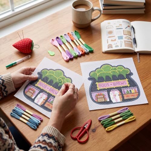 XunYee Needlepoint Canvas Kit, Halloween Boos and Brews - Image 4