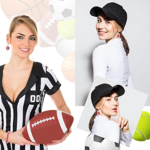 EVERMARKET 100pcs Football Beads Rubgy Polymer Clay Football Softball Beads Charms Rugby Ball Spacer DIY Sports Bead for Necklace Bracelet Handmade Jewelry Making Accessories Supplies - Image 6