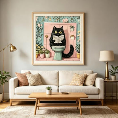 BYGFHLYW Funny Black Cat Paint by Numbers Kit for Adults Beginners - Image 2
