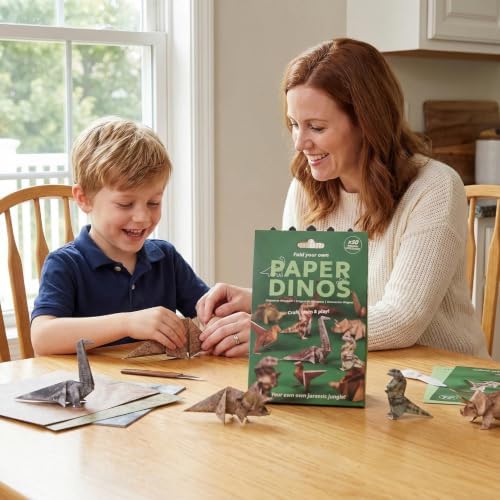 Origami Paper Kit DIY Dinosaur - 50 Sheets Origami Paper for Folding Cute Dinosaur Figures, Fun Creative Craft for Adults, Art Desk Decor and Gift for Origami Lovers - Image 4