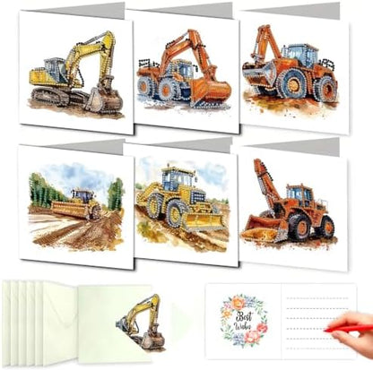 DDGYP 6 Pack,Diamond Painting Greeting Cards with Envelopes, 5.9x5.9in by DDGYP