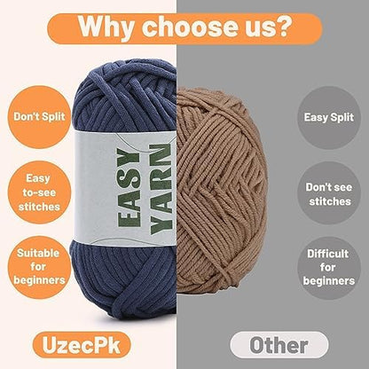 UzecPk 4 * 50g/1.76oz Beginner Yarn, 4 * 87yds Beginner Crochet Yarn - Image 4