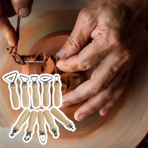 10PCS Clay Carving Tools Pottery Trimming Pottery Carving Trimming Pottery Pottery Trimming Sculpting Set Pottery Trimming Cake Carving - Image 2