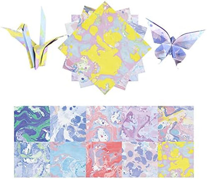 Origami Paper Kit 50 Sheets, 6x6 Inch Double Sided 20 Vivid Colored Paper by Bestartsuppliesforyou