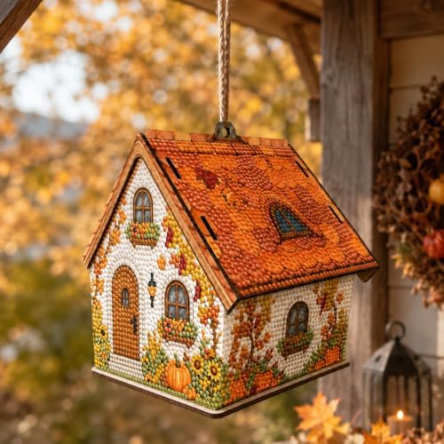 FRANDEK DIY Wooden House Diamond Art Kit for Adults (Autumn Harvest) - Image 3