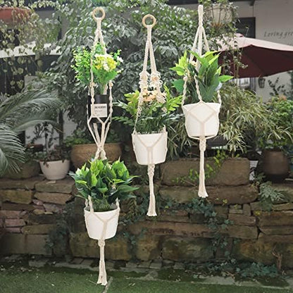 3 in 1 Macrame Kit for Beginners, 3mm x 220yards Cotton Macrame Cord, 3 DIY Macrame Plant Hanger Kits for Adults with Instructions Macrame Supplies Best for Macrame Plant Hanger Kit - Image 7