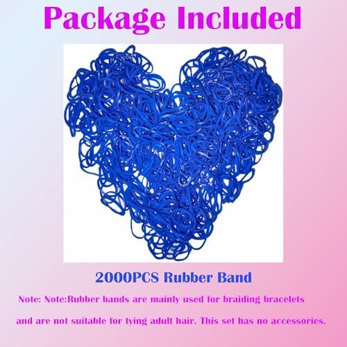 Loom Rubber Band Refill, Dark Blue 2000 Pcs. - Image 5