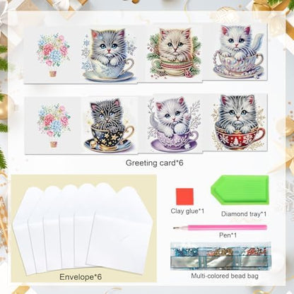 Diamond Painting Greeting Card Kit, Special Shaped Diamonds Painting, DIY Handcraft for Relatives and Friends with Wishes,Unique Design Crafting for Birthday or Holiday Cards - Image 3