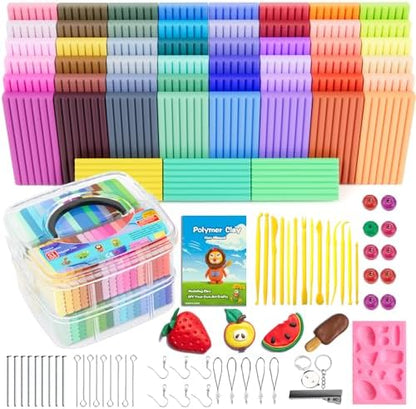 CiaraQ 51-Color Polymer Clay Oven Bake Modeling Kit by CiaraQ
