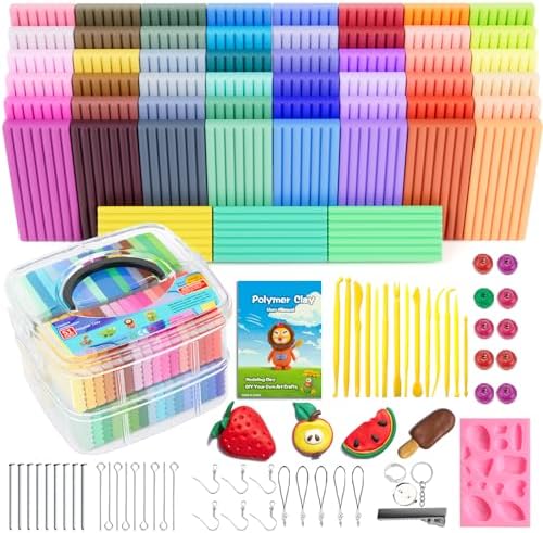 CiaraQ 51-Color Polymer Clay Oven Bake Modeling Kit by CiaraQ