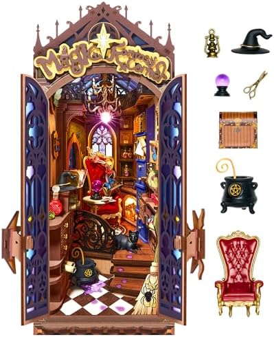 Rolife Book Nook Kit Wizard House Snap-Fit 3D Wooden Puzzles for Adults by Rolife