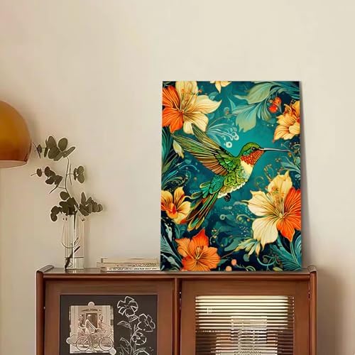 Reivworl Hummingbird Paint by Numbers Kit for Adults Beginner 16×20 inch - Image 3