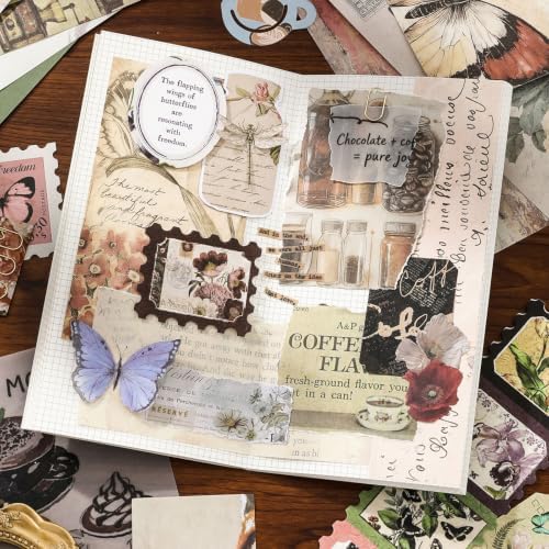 YagCu Butterfly Scrapbook Kit, Vintage Junk Journal Supplies - Image 3