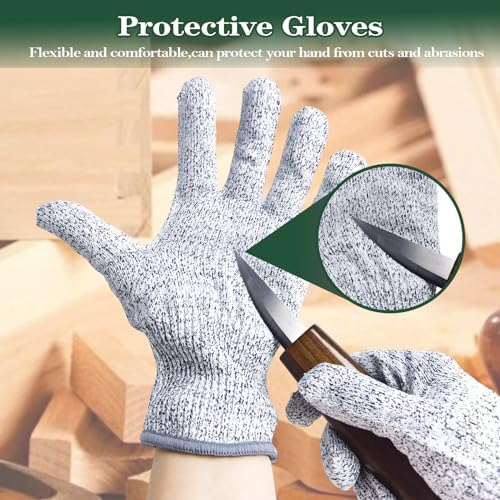 16Pcs Wood Carving Tool Kit with Whittling Knives & Cut-Resistant Gloves - Image 4