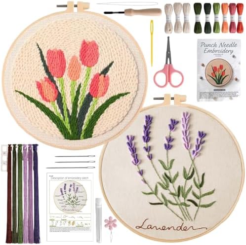 AERXSRET Punch Needle Kit and Embroidery Kit for Adult Beginners, DIY Craft by Unknown