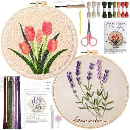 AERXSRET Punch Needle Kit and Embroidery Kit for Adult Beginners, DIY Craft by Unknown