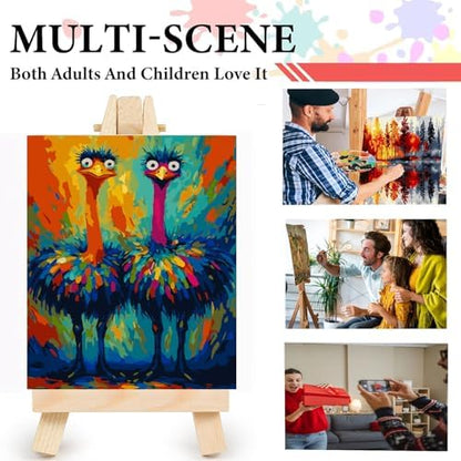 DOTSTART Paint by Numbers for Adults,Two Colorful Ostrich Adult Paint by Number Kits on Canvas,DIY Paint by Numbers Easy,Number Painting Acrylic Oil Painting,for Home Wall Decor 11.8X15.7 inches - Image 7