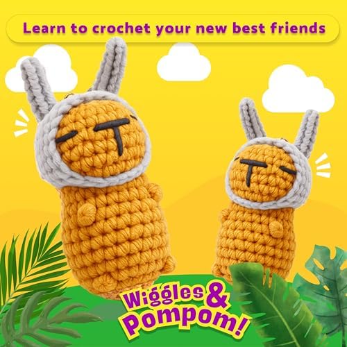 Capybara Crochet Kit for Beginners, 2 Easy Amigurumi Capybaras, Bunny Ears - Image 2