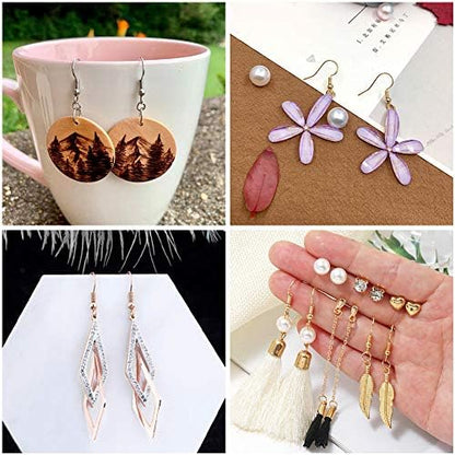 Earrings Hooks for Jewelry Making, Anezus 2000Pcs Earring Making Supplies Kit with Fish Hook Earrings, Earring Cards, Jewelry Plier, Earring Backs and Jump Ring for Jewelry Making and Earring Repair - Image 7