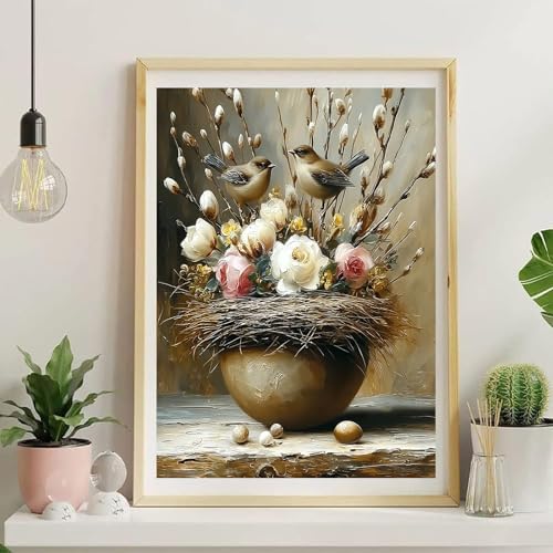 NDNXYXGS Paint by Numbers Kits for Adults,Bird DIY Painting Kit on Canvas,Flowers Color by Numbers,Large Adult Paint by Number for Wall Decor and Gifts (flower3) - Image 2
