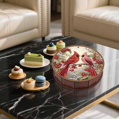 DIY Diamond Painting Fruit Bowl Storage Box, Bird Decorated Tray Diamond Painting Craft Set, for organising Desk Items, a Versatile and Creative Handmade Gift - Image 7