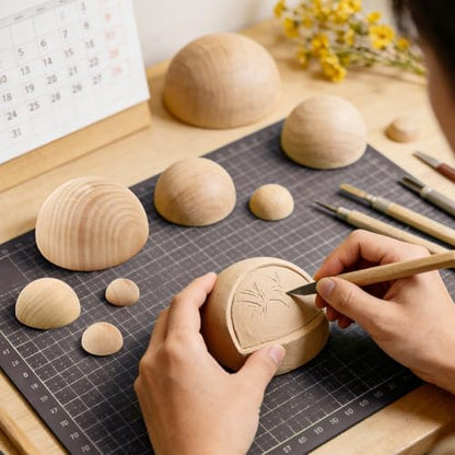 8Pcs Wooden Pottery Molds Set, 8 Sizes Bowl Press Tools for Clay - Image 6