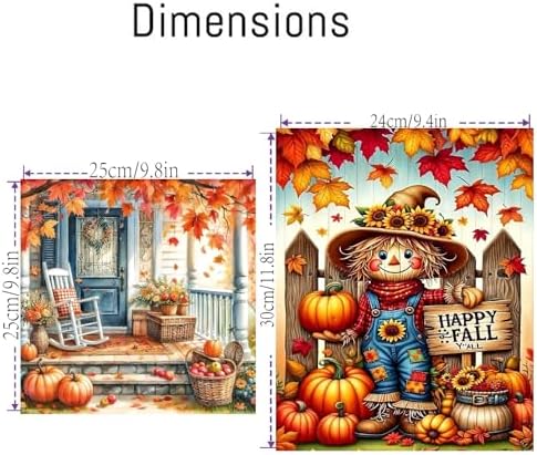 NEGEKFKX 2 Pack Fall Paint by Numbers Kit for Adults Beginner with Framed,Scarecrow Easy Adult Paint by Number Kits on Canvas DIY Painting for Beginners Art by Numbers for Home Wall Decor 10x12Inch - Image 4