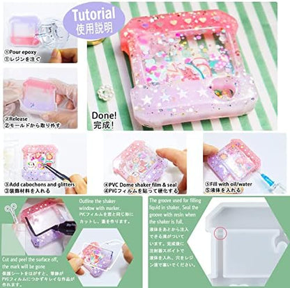 Resin Shaker Molds Set Game Consoles, Bottle, Cat's Paw, Crystal Ball 10 Silicone Trays with 5 Seal Films - Image 4