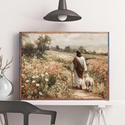 Jesus Paint by Numbers Kit for Adults Framed Canvas, Frameworkless - Image 4
