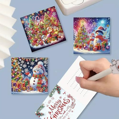 Christmas DIY Diamond Greeting Cards Set, 5D DIY Diamond Art Painting Christmas Style Greeting Card, DIY Christmas Card Making Kits for Family Friends Handmade Gift-#15-Christmas - Image 4