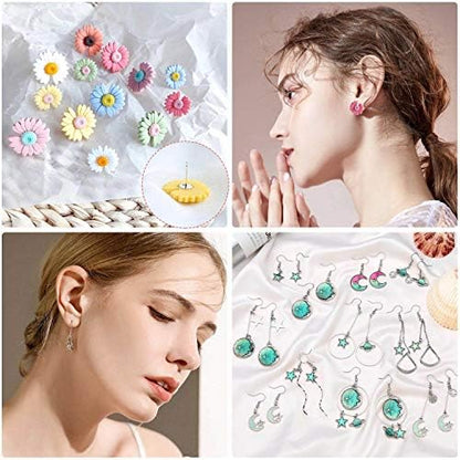 Thrilez 3080Pcs Earring Supplies Kit - Includes Hooks, Backs, Rings, Pins, Posts and Tools for Making and Repairing - Image 7