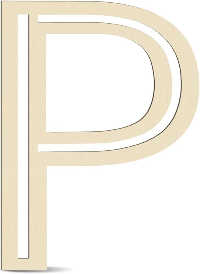 Large Wooden Letters 14 inch for Wall Decor Crafts Big Wood Letter P 1/5 Inch Thick Unfinished Alphabet Cutouts Paintable Letters for DIY Wreath Home Party Wedding Baby Nursery Decorations (P)