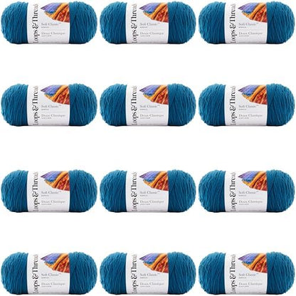 MICHAELS Bulk 12 Pack: Soft Classic™ Solid Yarn by Loops & Threads® by CraftSmart