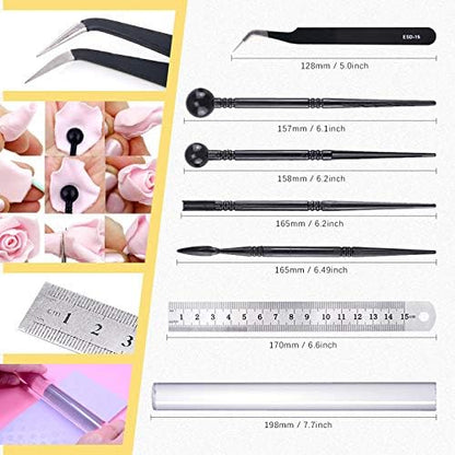 Swpeet 36Pcs Modeling Clay Sculpting Tools Kits, Ball Stylus Tool, Pottery Tools, Rubber Tip Pens, Plastic Clay Tools,Sculpting Kit for Making Modeling Clay Cake Fondant Decoration,Clay,Ceramics - Image 4