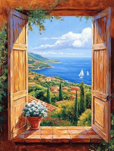 ZRIZQ Paint by Numbers Kit for Adults Beginner,Landscape Scenery,16x20 by ZRIZQ