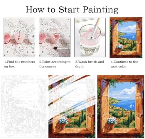 ZRIZQ Paint by Numbers Kit for Adults Beginner,Landscape Scenery,16x20 - Image 5