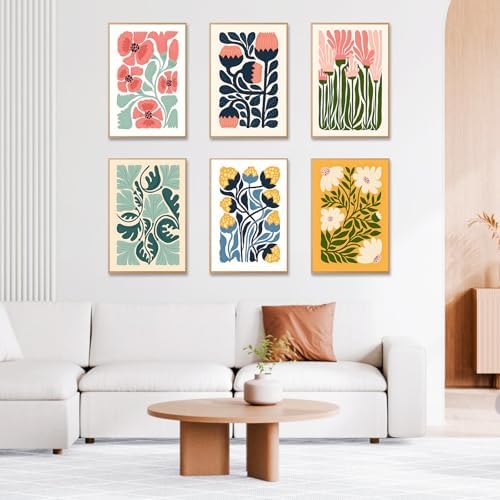 Okarina 6 Pack Paint by Numbers Kit for Adults & Beginners, Flower Designs - Image 3