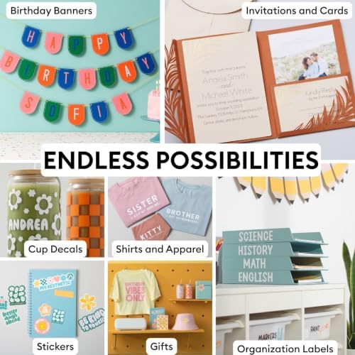 Cricut Ultimate All-in-One Materials & Accessories Bundle for Cricut Joy Xtra Machines- 110+ Piece Craft Supply Kit with Vinyl, HTV, Infusible Ink, Sticker Paper, Pens, Cards & DIY Project Materials - Image 4