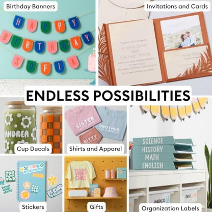 Cricut Ultimate All-in-One Materials & Accessories Bundle for Cricut Joy Xtra Machines- 110+ Piece Craft Supply Kit with Vinyl, HTV, Infusible Ink, Sticker Paper, Pens, Cards & DIY Project Materials - Image 4
