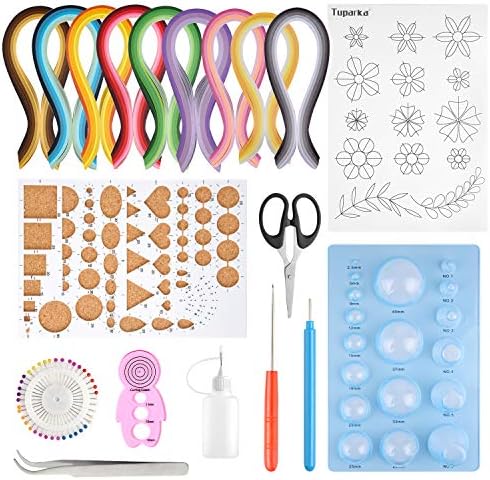 TUPARKA 19 Pcs Paper Quilling Kits 45 Colors 900 Strips Quilling Art Paper DIY Craft by TUPARKA